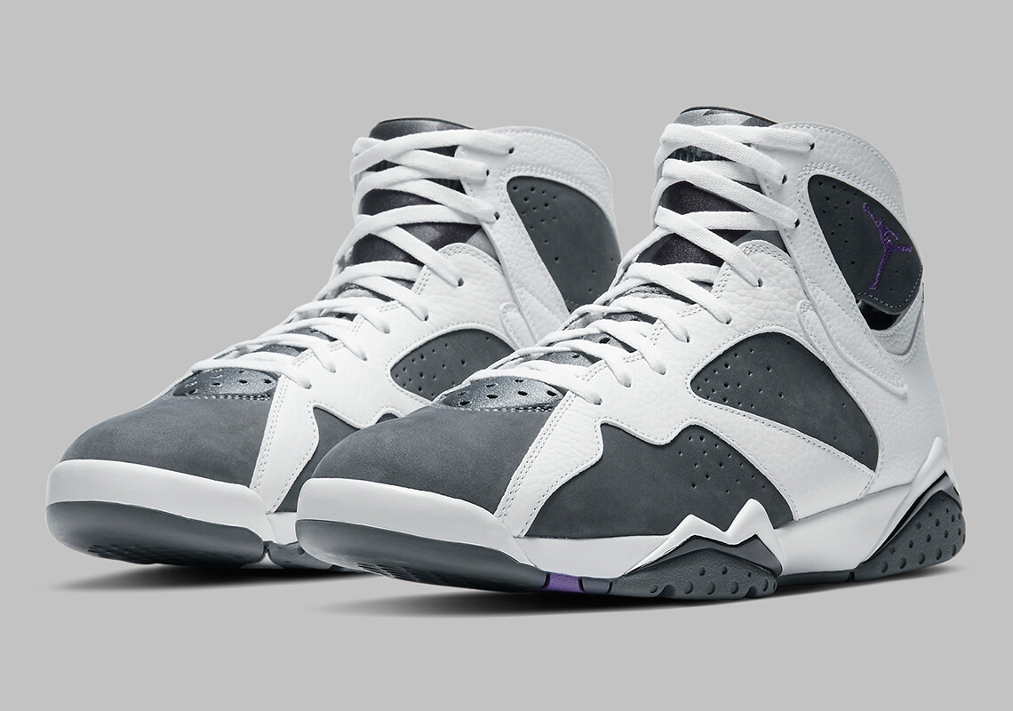 New Air Jordan 7 Retro Flint Grey White Black Varsity Purple New Air Jordan 7 Retro Flint Grey White Black Varsity Purple