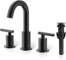Bathroom Faucet 3 Hole 2-Handle 8 Inch Widespread Bathroom Sink Faucet with Pop
