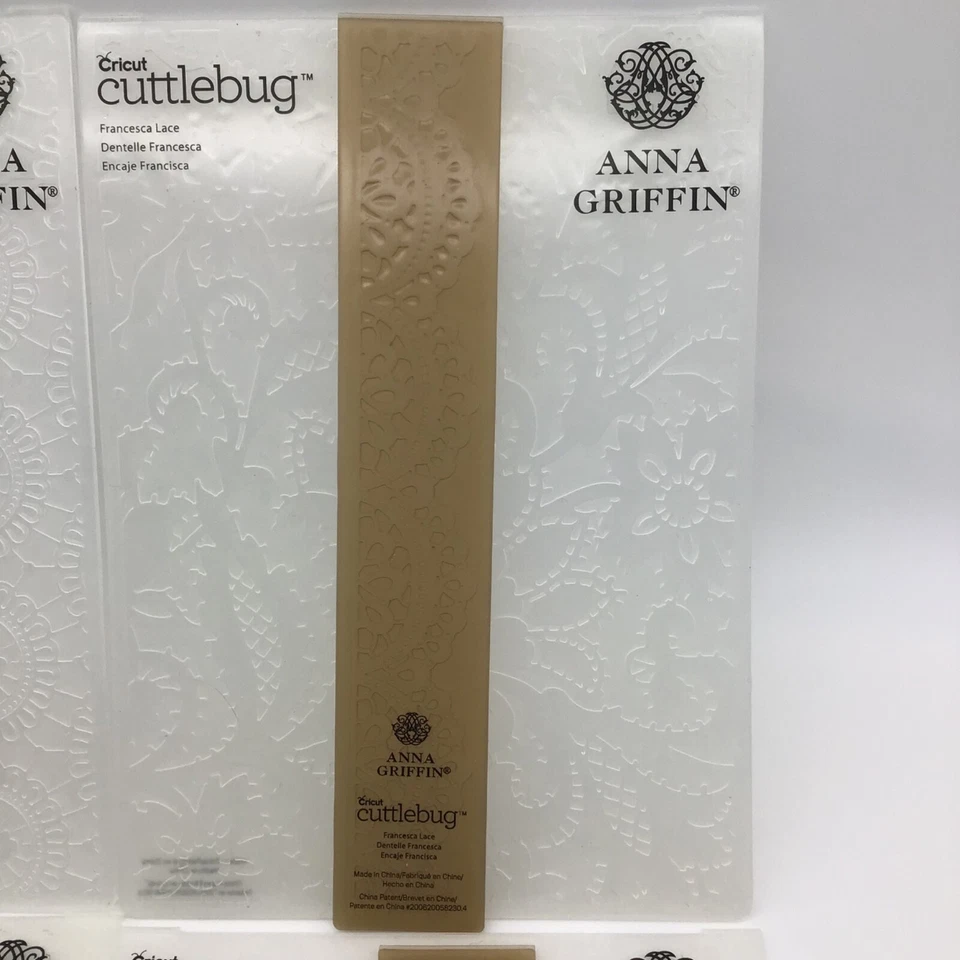 Cricut Cuttlebug Anna Griffin Embossing Folders & Borders 7 In x 5 In Set Of 4 - Image 3 of 4