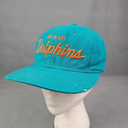 Vtg Sports Specialties MIAMI DOLPHINS Wool SnapBack Hat Cap NFL Script Single - 第 1/24 張圖片