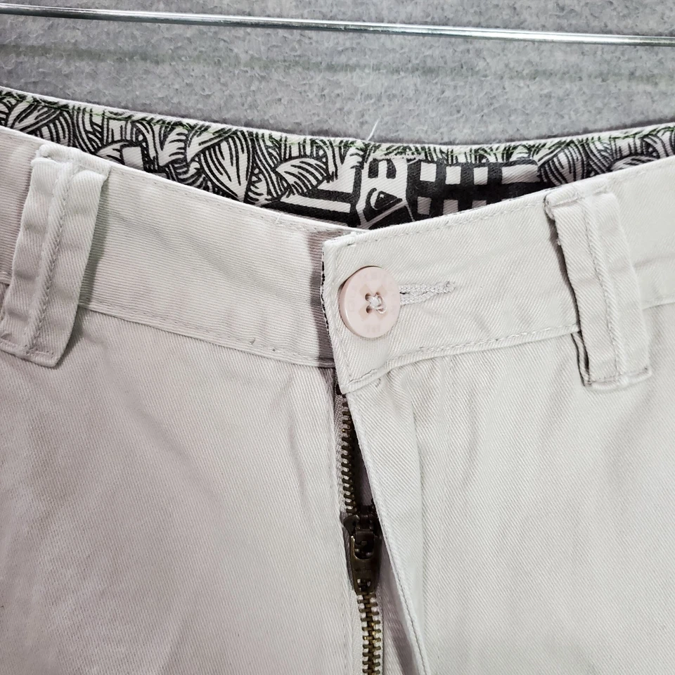 Pantalones Cortos De Colección Quiksilver Hombres 32 Beige Y2K Carga Bolsillos Cortados Foto 2 de 4