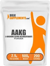 BulkSupplements L-Arginine AKG (AAKG) Powder 500g - 2.5g per Serving