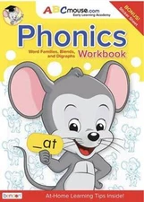 ABCmousecom Phonics Word Families 80 Page Workbook with Stickers - GOOD