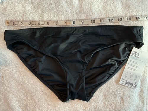 Athleta NWT M 8 10 Black Clean Medium Bottom Bikini Swim 383979 Hidden