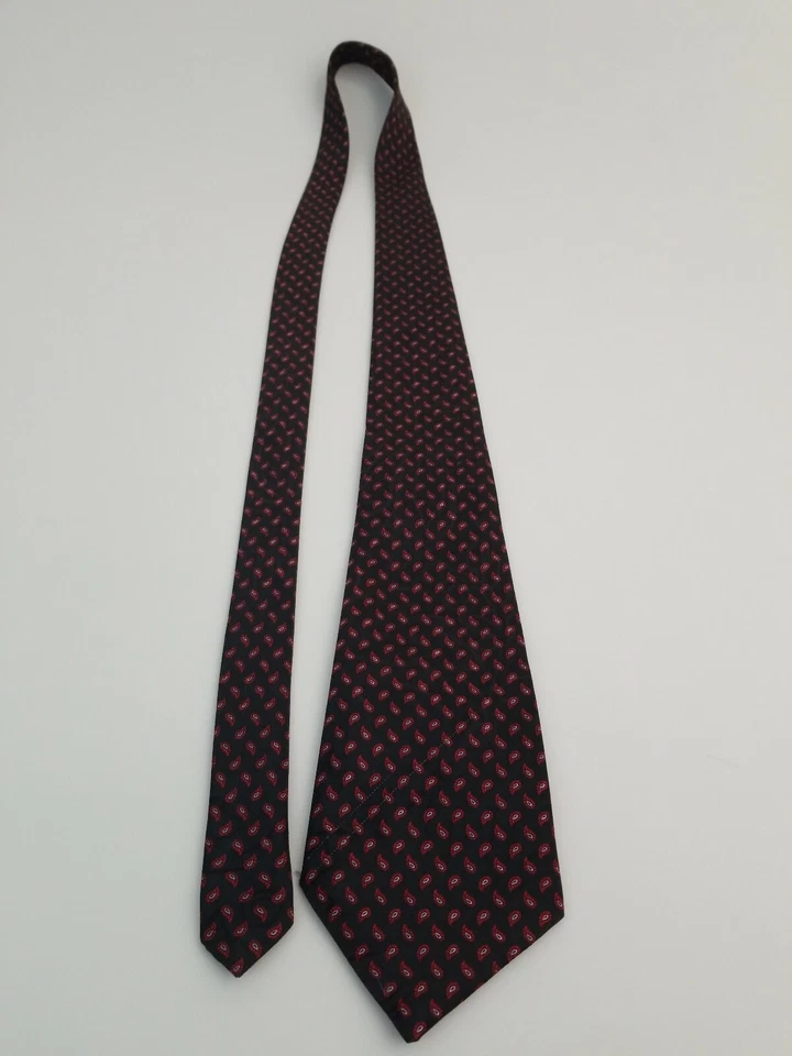 Corbata para hombre Gateway 57,5 pulgadas negra roja cachemira  Foto 4 de 4