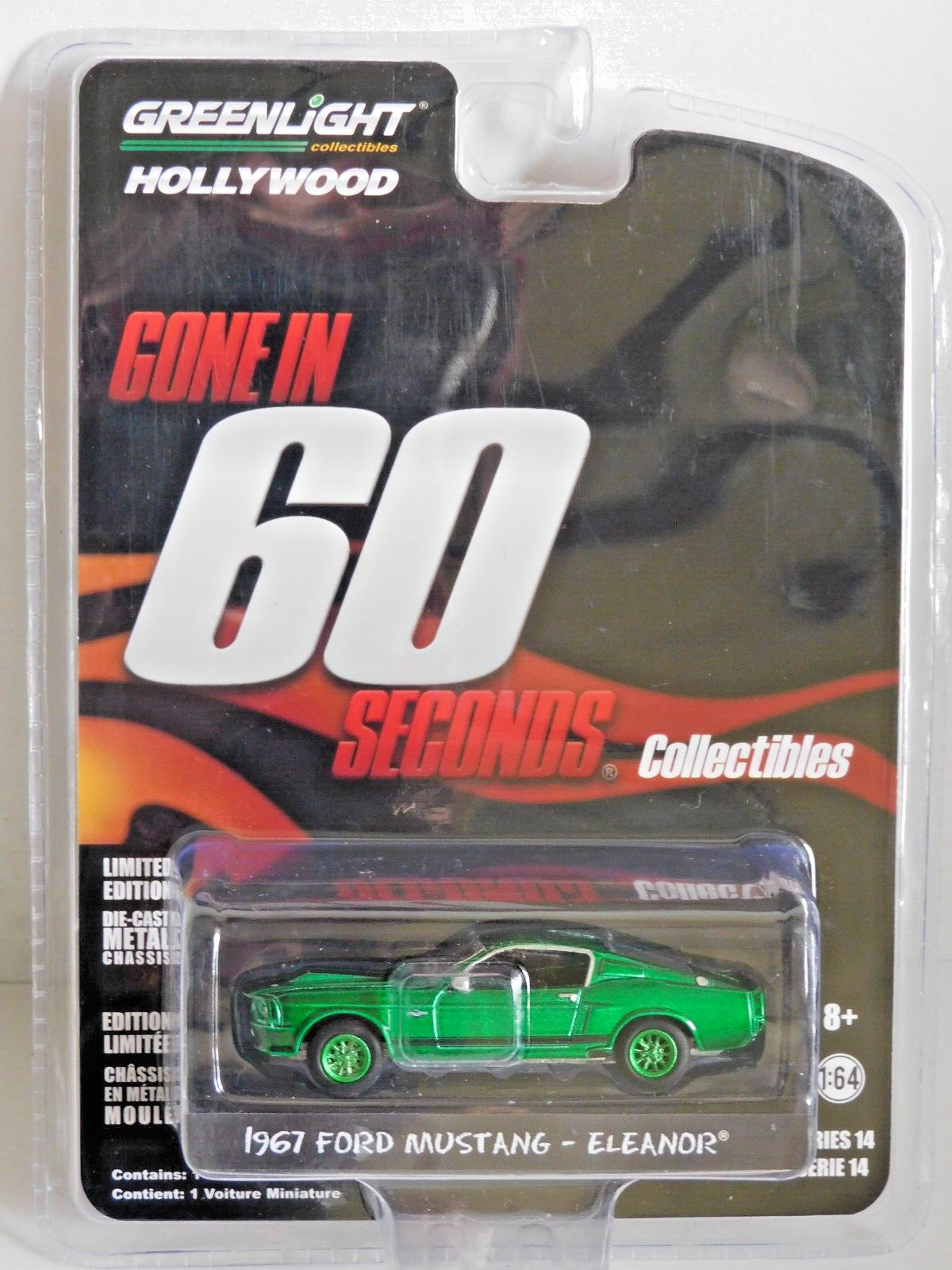 GREENLIGHT 1967 FORD MUSTANG ELEANOR GONE IN 60 SECS 1/64 44742 CHASE #0001