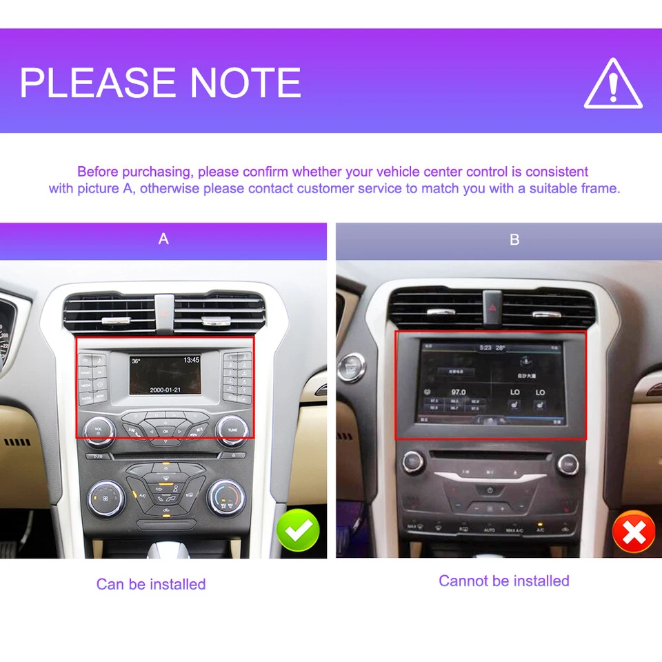 For Ford Fusion Mondeo 2013-2020 9" Android 15 Car Stereo Radio GPS Navi Carplay - Image 3 of 4