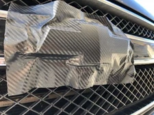 Carbon Fiber Vinyl Sheets For Universal Chevy Bowtie Emblem Overlay application