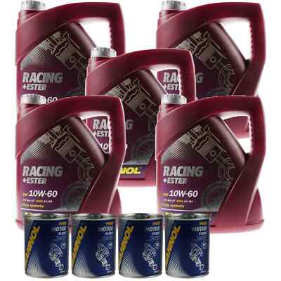 20L Motoröl MANNOL Racing+Ester 10W-60 4x MANNOL Motor Flush ADDITIV