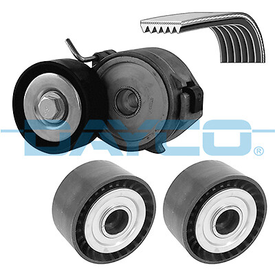Dayco KPV243 V-Ribbed Belt Set For CitroËN Fiat Peugeot-image