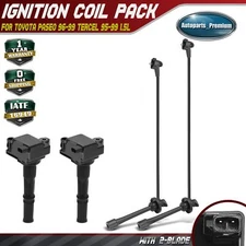 2x Ignition Coils & 2x Spark Plug Wires for Toyota Paseo 96-99 Tercel 95-99 1.5L