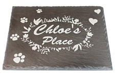 Personalized Memorial Slate Plaque, Slate Stone for Pet, Dog, Cat, Custom Sign
