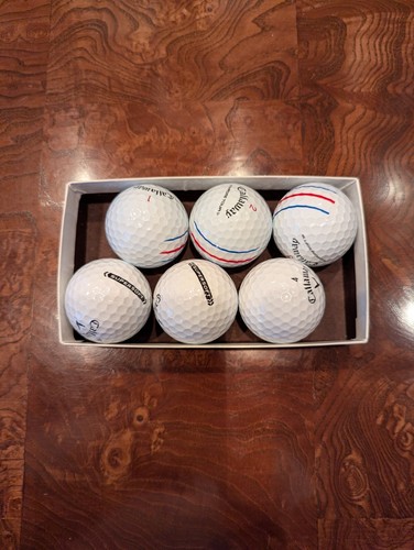 6 New Callaway AAAAA 3 Premium Chrome Tours & 3 Super Soft All White Golf Balls - Picture 5 of 6
