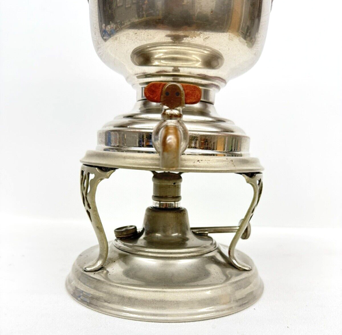 Antique 1907 Manning Bowman &Co. Meteor Coffee Percolator Tea Pot Samovar Rare - Picture 6 of 24