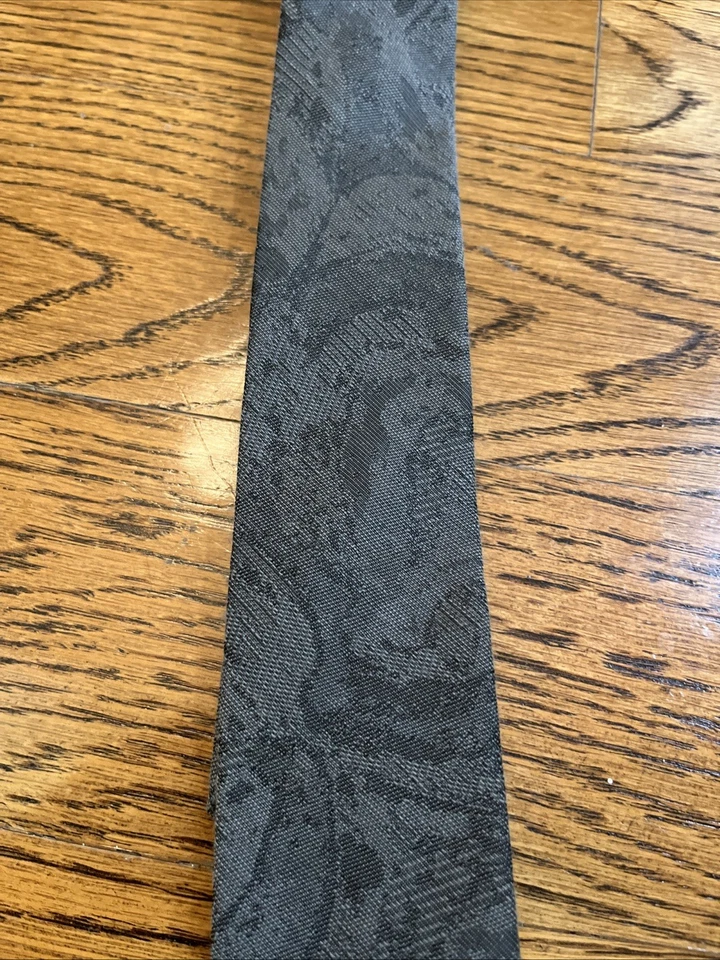 Corbata ajustada Art Deco plateada vintage Stringbeans para hombre hecha en EE. UU. buen estado Foto 3 de 4