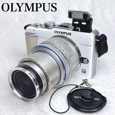 OLYMPUS PEN E-PL1 Mirrorless Camera Kit 14-42mm Lens White Accessories