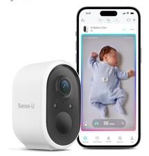 New Sense-U Smart Baby Camera w/ Breathing Badge, 1080P Wifi Camera