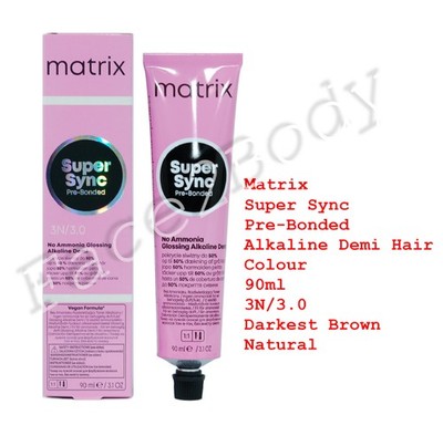 Matrix Super Sync Pre-Bonded Demi Haarfarbe 3N/3.0 Darkest Brown Natural 90ml