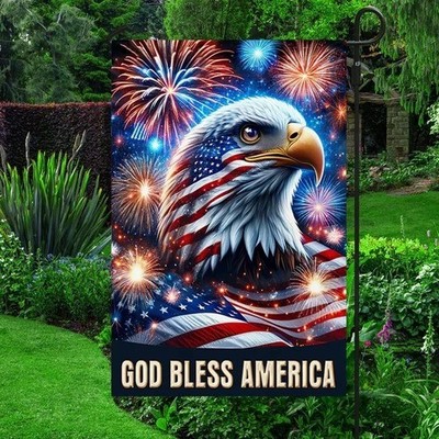 God Bless America Eagle Flag Graden Flag