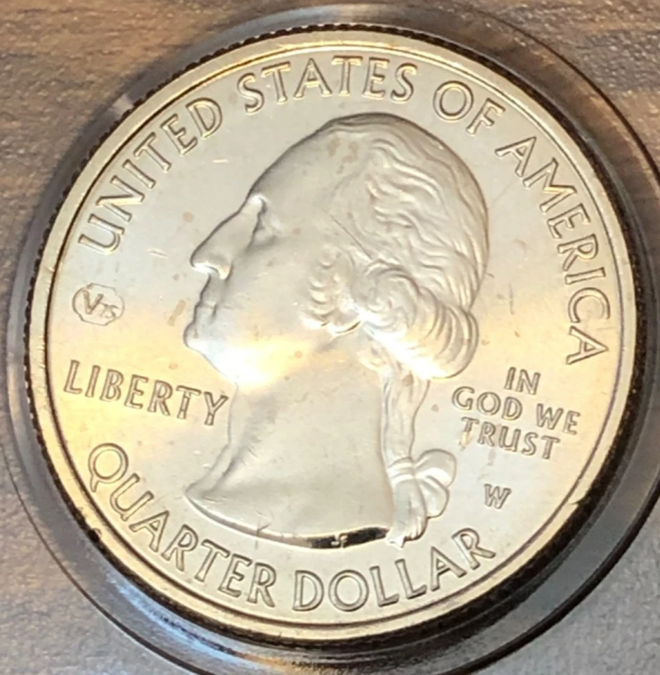 2020-W Quarter V75 Privy American Samoa Bat Obverse Struck Thru Error West Point - Image 2 of 4