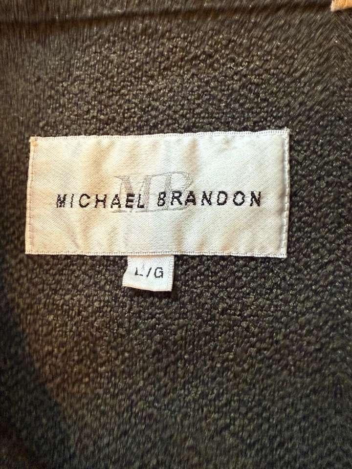 Michael Brandon mens shacket,shirt jacket, large, black - Image 2 of 4
