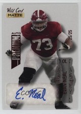 2022 Wild Card MATTE Premium White - Red Foil 25/25 Evan Neal Rookie Auto RC a8r. rookie card picture