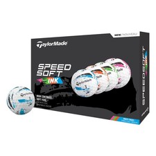 TaylorMade SpeedSoft Ink Golf Balls 1 Dozen Soft Feel, High Visibility NEW