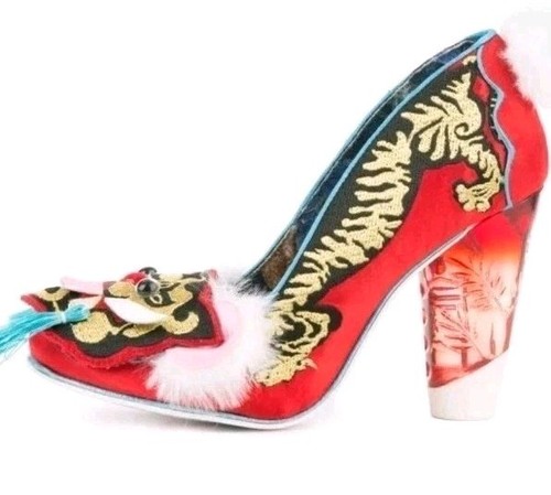 Irregular Choice Rubí Sobre Orient Zapatos en Rojo, Talla 6 - Imagen 2 de 11