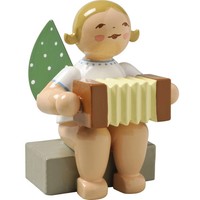 Wendt & KüHn 'Engel Mit Harmonika 650/8A, H 5Cm' Blonde Haare