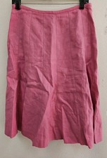 Talbots Pink Coastal Boho Pure Irish Linen Flared Skirt Women's 4 Fun Flirty