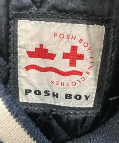 POSH BOY                    Cow leather stadium jacket black image 4