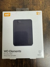 WD Elements 2TB Portable External Hard Drive Black USB 3.0 HDD SEALED!!