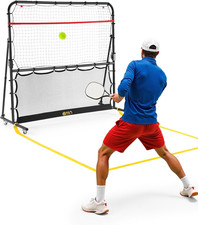 Adjustable Pickleball Rebounder with 360 Wheels for Indoor Outdoor Practice
