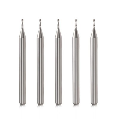 CNC Router Bits 1/8'' Shank CNC Bit End Mill 1/32'' Cutting Dia Flat Nose Carbi...