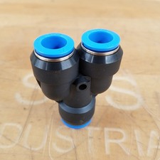Festo QSY-16-12 Pneumatic Push-In Y-Connector, Single 16mm to Dual 12mm - NEW