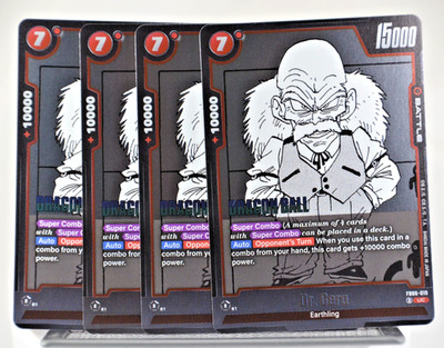 SB01 FB06-019 Dr. Gero (UC) Dragon Ball Super: Fusion World Manga Booster x4