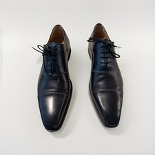 Magnanni Men's Grey / Navy  Derby Cap Toe Shoes 42 / 9.5 M Made In Portugal