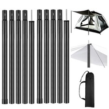 2x 200cm Tent Poles Telescopic Adjustable Awning Canopy Tarp Pole Support Rod UK