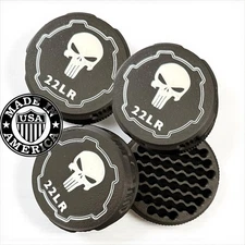 3 Pack 22 LR Mini  Ammo Box Storage Case Holds 165 Rounds Screw On Lid Punisher