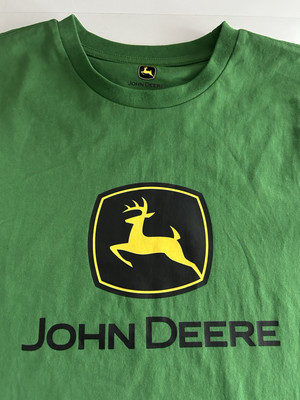 John Deere Men s Large Long Sleeve Green Official John Deere Apparel Logo NEW