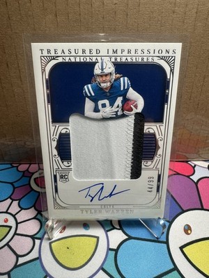Panini National Treasures Tyler Warren Rookie Patch Auto #RTI-TWN /99 Colts