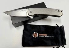 Defiant 7 Servo – Stonewashed Ti Framelock – Box/Pouch - 204p