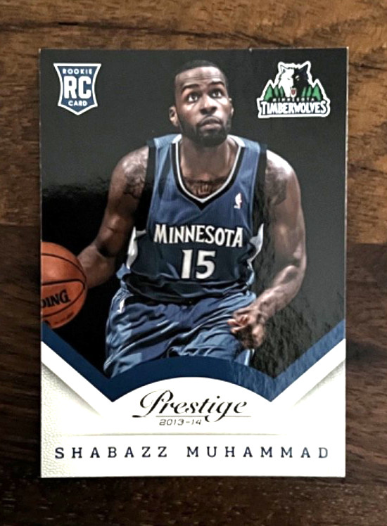 2013-14 Panini Prestige Shabazz Muhammad #174 Rookie Minnesota Timberwolves