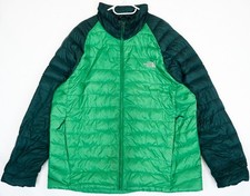 Doudoune matelassée verte zippée The North Face pour hommes 2XL