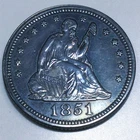 1851 Seated Liberty Quarter Beautiful High Grade Coin Very Rare Date