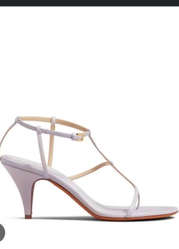 Khaite Jones T-Strap Heels  Sandals Lavender Size 39.5 NIB