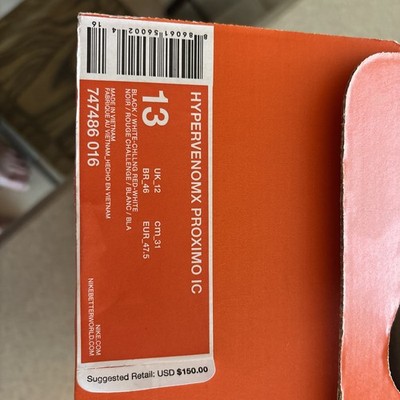 Nike Hypervenomx Proximity IC US Size 13 746486 016