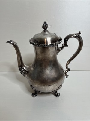 Vintage Wilcox International Silver Du Barry Floral 7060 Tea Pot