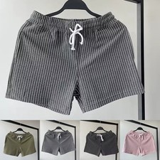 Summer Ready Men's Casual Vertical Stripe Shorts Designed for Comfort and Style