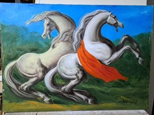 Glauco Tarquini, Cavalli  Olio su tela Museale